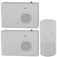 Звонок беспроводной аналоговый Эра (C27-2) 2 динамика белый картинка 